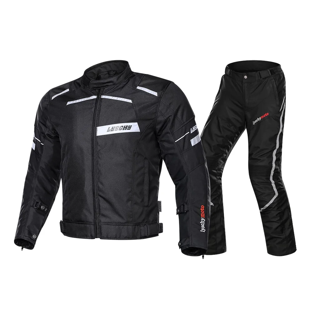 LY-Suit Black LYSCHY мотоциклетная куртка Водонепроницаемая дышащая мотоциклетная гоночная куртка одежда Защитное снаряжение Ночная Светоотражающая мотоциклетная куртка - Цвет: LY-Suit Black