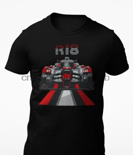 R18 Hybrid LMP футболка с изображением автомобиля Race|Мужские футболки| |