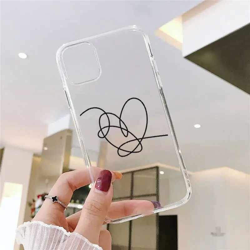 

Art Lins Flower Love Phone Case Transparent for iPhone 11 12 mini pro XS MAX 8 7 6 6S Plus X 5S SE 2020 XR