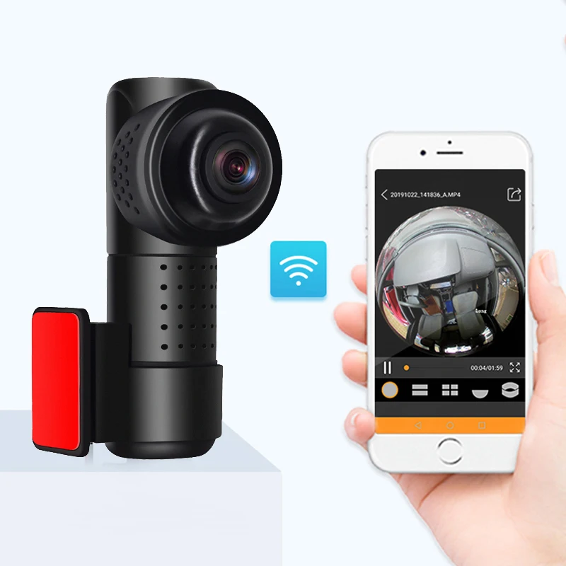 Панорамный видеорегистратор с углом обзора 360 градусов Автомобильный Wi Fi и