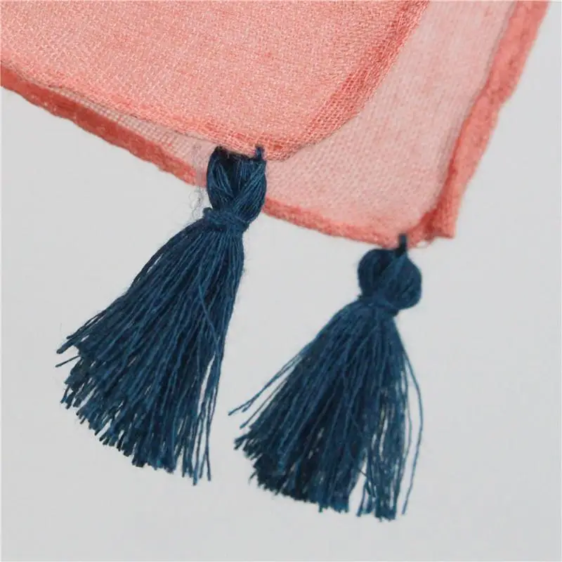 Новый цвет бахрома розовый Барри Пряжа Женский Длинный шарф шаль Осень Зима