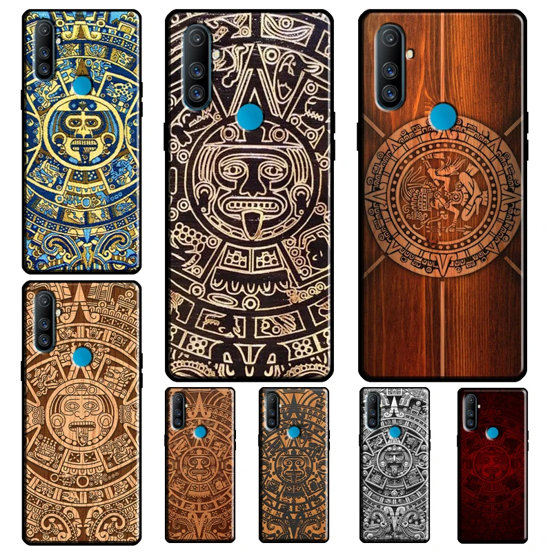Чехол с календарём Mayan и деревянным рисунком для Realme 8 Pro C3 C11 C15 C21 Q3 6 7 GT Neo чехол OnePlus