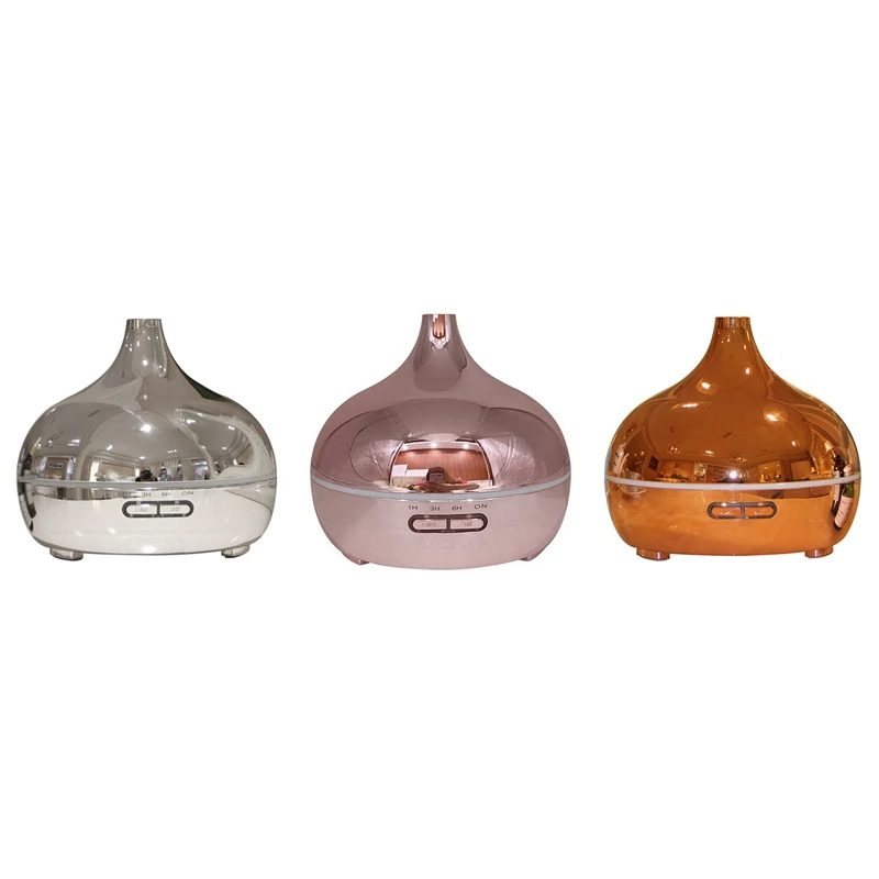 Аромадиффузор с гальваническим покрытием, увлажнитель воздуха с ночной подсветкой, распылитель тумана, украшение для дома и офиса