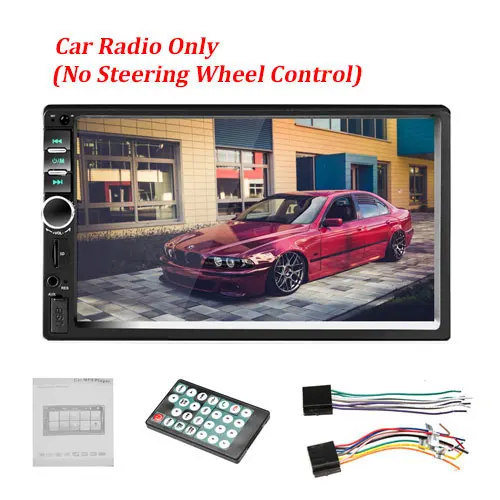 Camecho 2 din автомагнитола " HD сенсорный экран стерео Bluetooth FM приемник SD USB Aux вход MP5 плеер Поддержка камеры заднего вида - Цвет: No SWC Car Radio