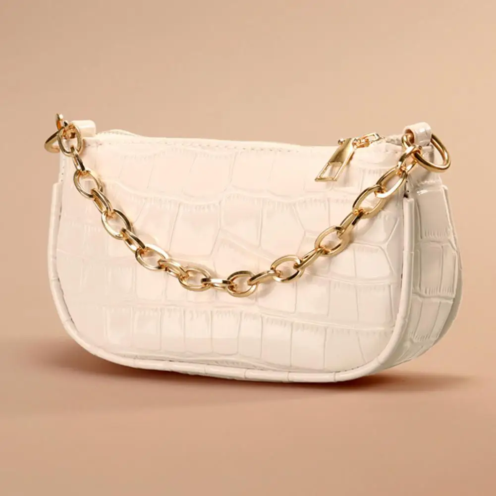 

2021 Mini Solid Color Ladies Shoulder Bag PU Leather Zipper Closed Chain Handbag Lady Messenger Bag Party Shopping Prom Bag