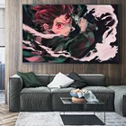 Аниме истребитель демонов киметасу нет яиба персонаж картина плакат настенное Искусство Печать на холсте для детской комнаты домашний декор