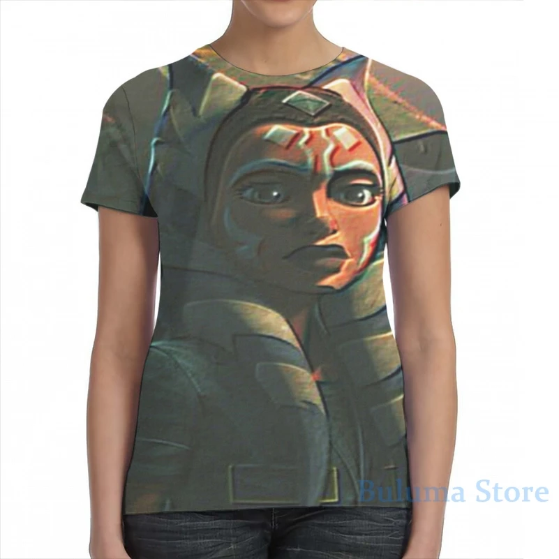 Мужская и женская футболка Ahsoka Tano(2) модная со сплошным принтом для девочек топы