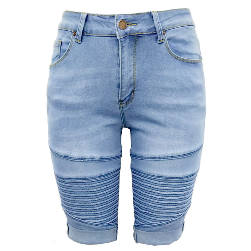 

Женские летние Эластичные Классические шорты до колен с высокой талией