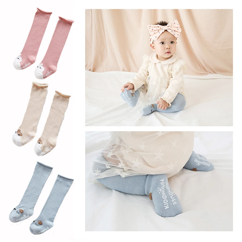 5 цветов Детские хлопковые чулки осенне-зимние для девочек детские мальчиков и 0-3