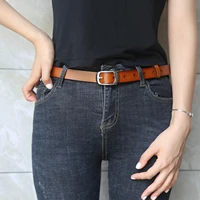 2021 pu leather belt for women square buckle pin buckle jeans black belt chic luxury brand ladies vintage strap female waistband