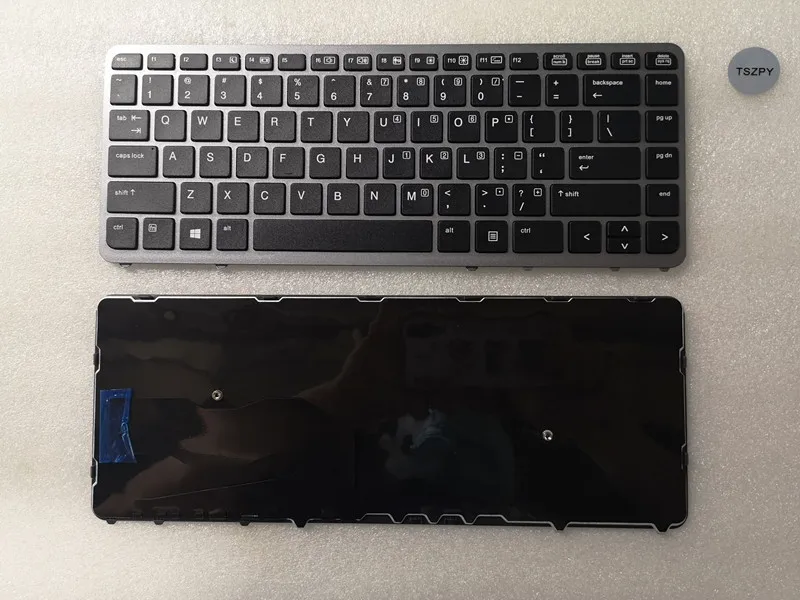 Клавиатура США для HP EliteBook 840 G1 850 731179-001 без подсветки серебряная рамка |