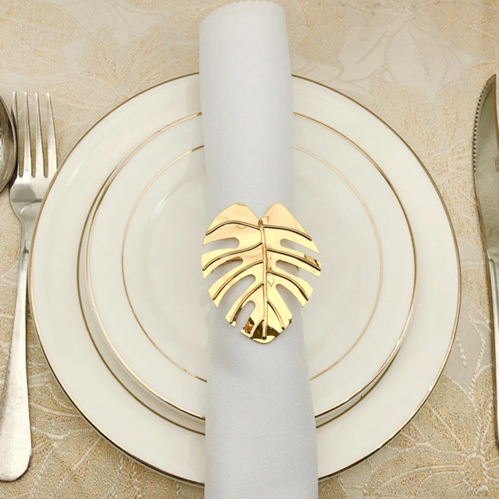 

Valentine's Day Hotel Napkin Ring Turtle Leaf Green Leaf Napkin Circle Hawaiian Wedding Napkin Buckle Dinner Party Wedding
