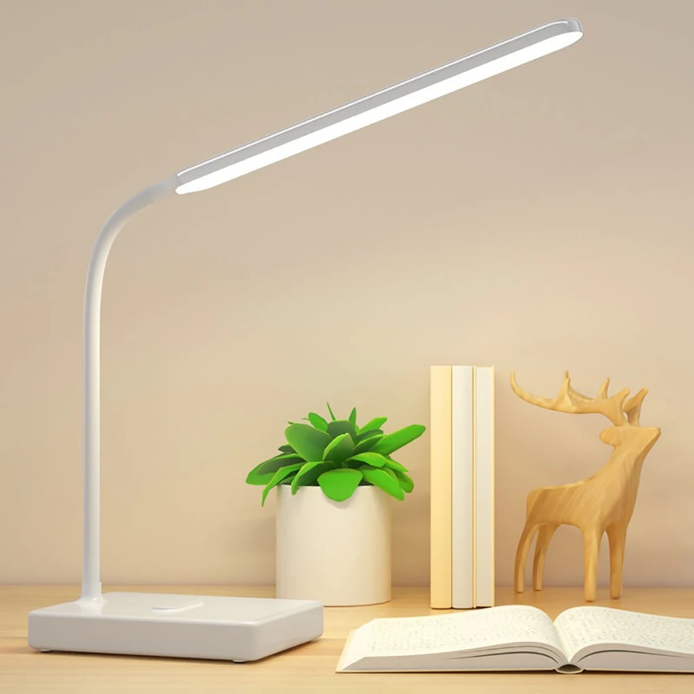 

LED Table Lamp Desktop USB Rechargeable 1500mah Night Lamp Stepless Dimmable Desk Reading Light Foldable Rotatable Touch Switch