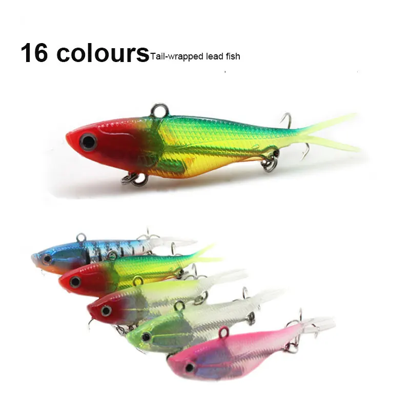 

Fishing Lures Bait Silicone VIB JIG Hook Whopper Soft 9.5cm/21g Bait Fishing Lure 3D Eyes Artificial Bait With Treble Hook
