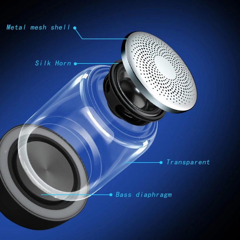 Беспроводной Bluetooth динамик TWS с ярсветильник домашний кинотеатр звуковая система