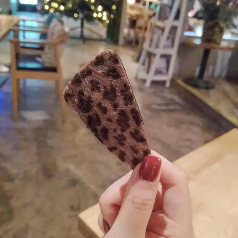 1 шт. Модные Винтажные заколки для волос с леопардовым принтом ткань большая