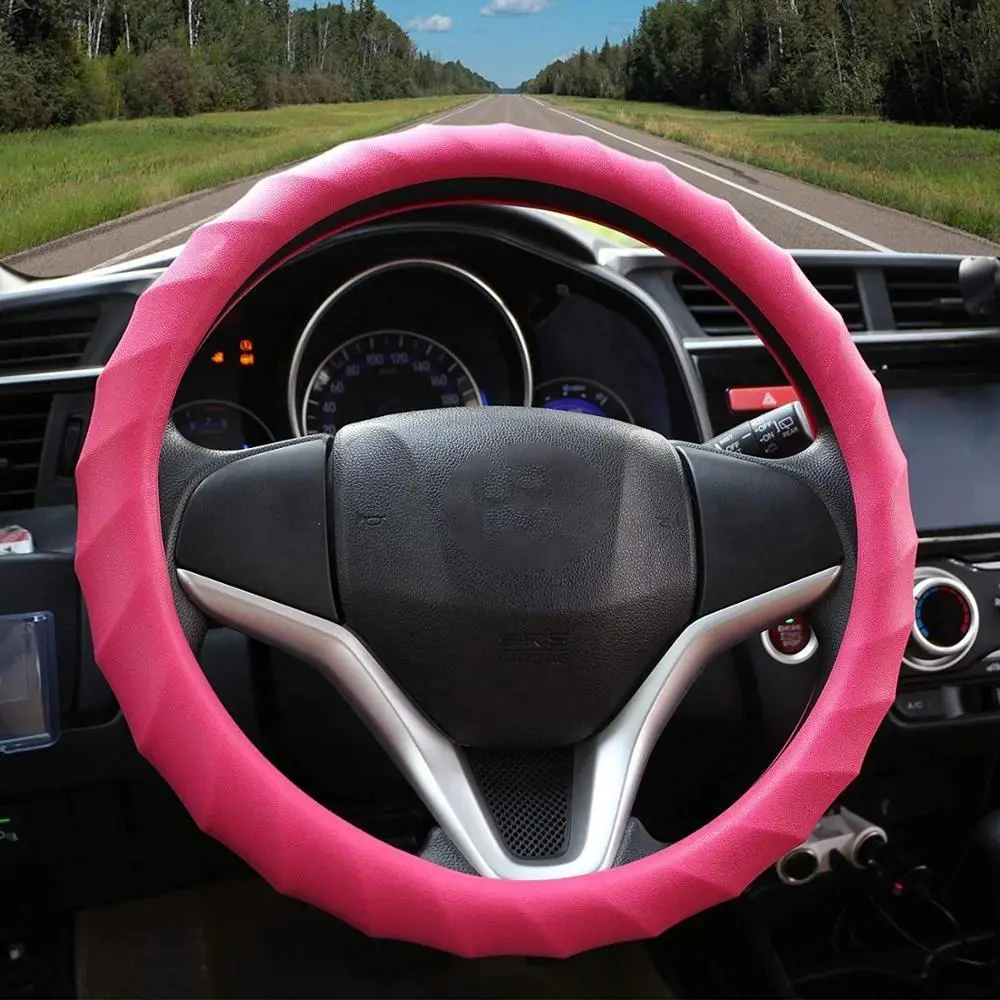

No-Slip Silicone Car Steering Wheel Cover Universal for Cars Trucks And SUVs