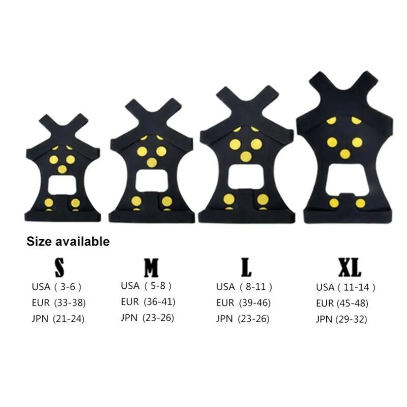 

1 Pair 10 Studs Anti-Skid Ice Gripper Spike Winter Climbing Anti-Slip Snow Spikes Grips Cleats Over Shoes Covers Crampon