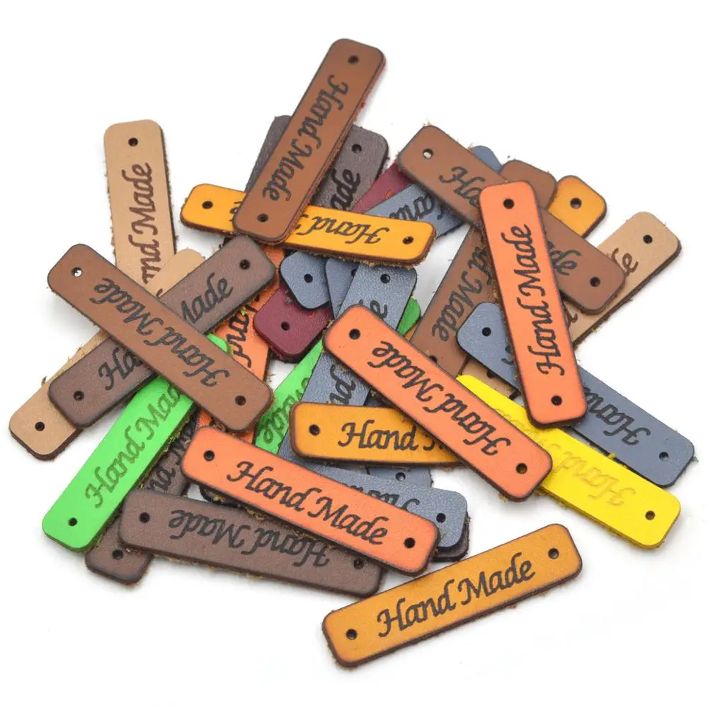 KALASO Высокое качество 20 шт. этикетки ручной работы бирка одежда кожаная ручная
