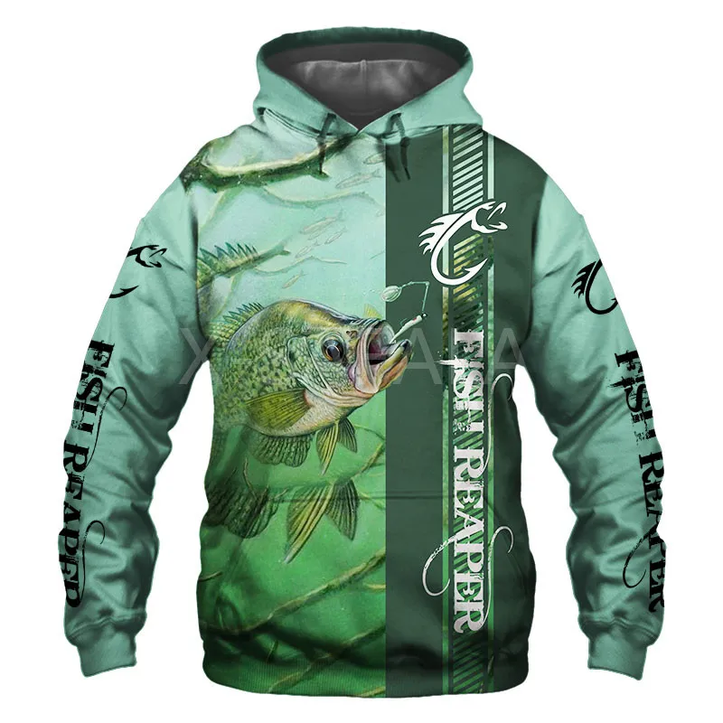 

Толстовка Crappie с 3D-принтом рыбалки дикой рыбы, мужская и женская верхняя одежда в стиле Харадзюку, пуловер на молнии, свитшот, повседневная к...