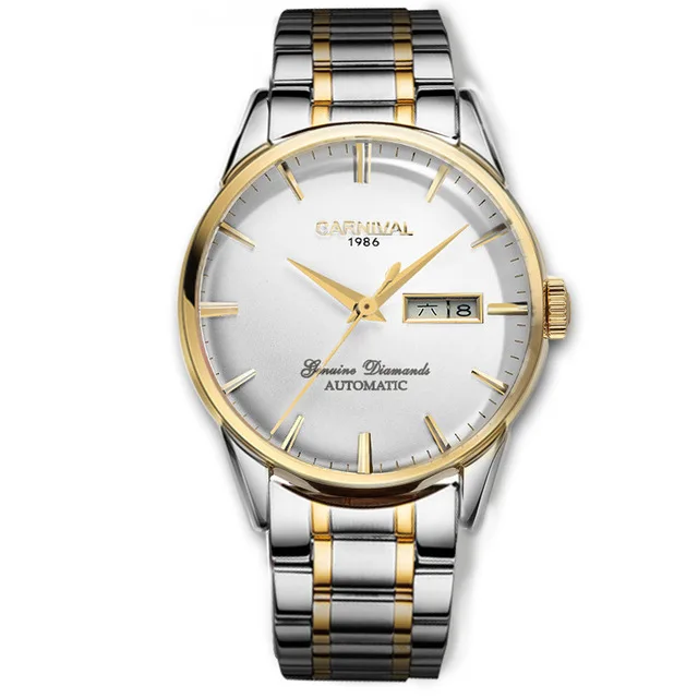 Karneval Mechanische Uhren Mode Automatische Uhr myanner 30 м вассердихт Herren Uhr винтажный Lederband Armbanduhr kol saati - Цвет: 13