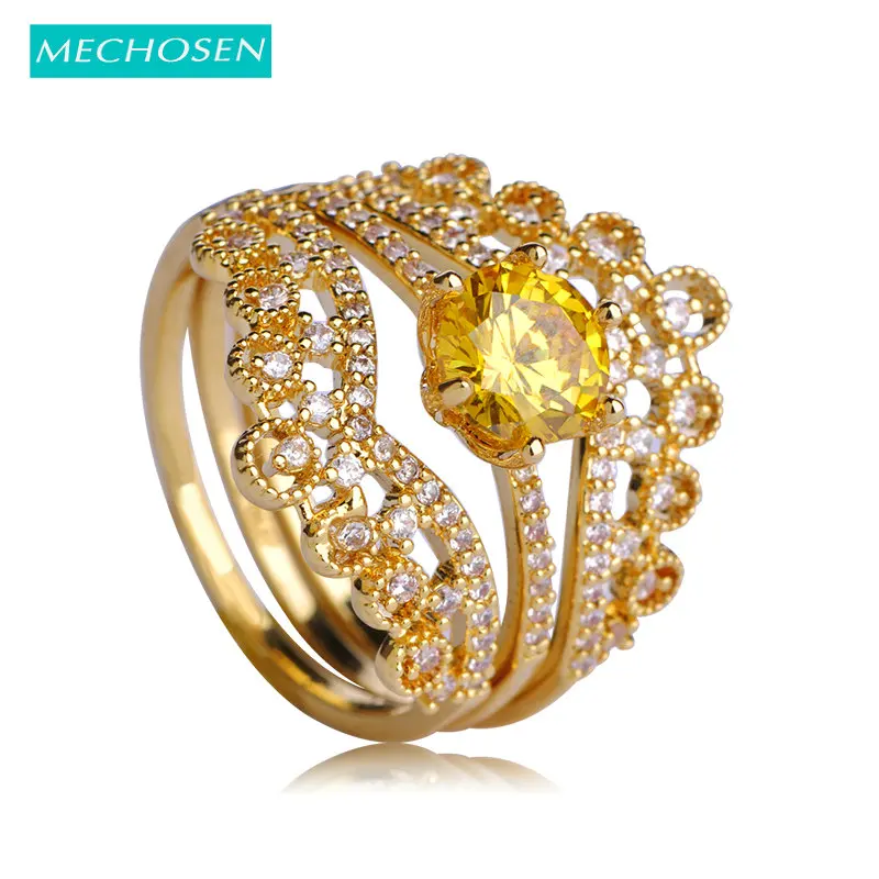 Высококачественные блестящие двойные бриллианты mechoose для женщин желтые