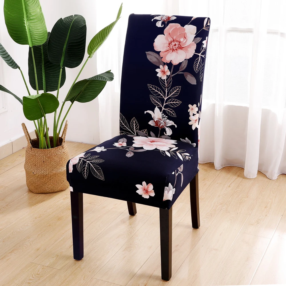 

1/2/4/6pcs Modern Printed Chair Cover Elastic Seat Chair Covers Removable And Washable Stretch Banquet Hotel Dining Room Cover