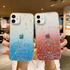 Чехол для телефона с блестящим порошком чехол для iPhone 7 8 плюс 12 Pro 12 мини 11 12 Pro Max X XR XSMax модные зыбучие пески прозрачный TPU противоударный чехол