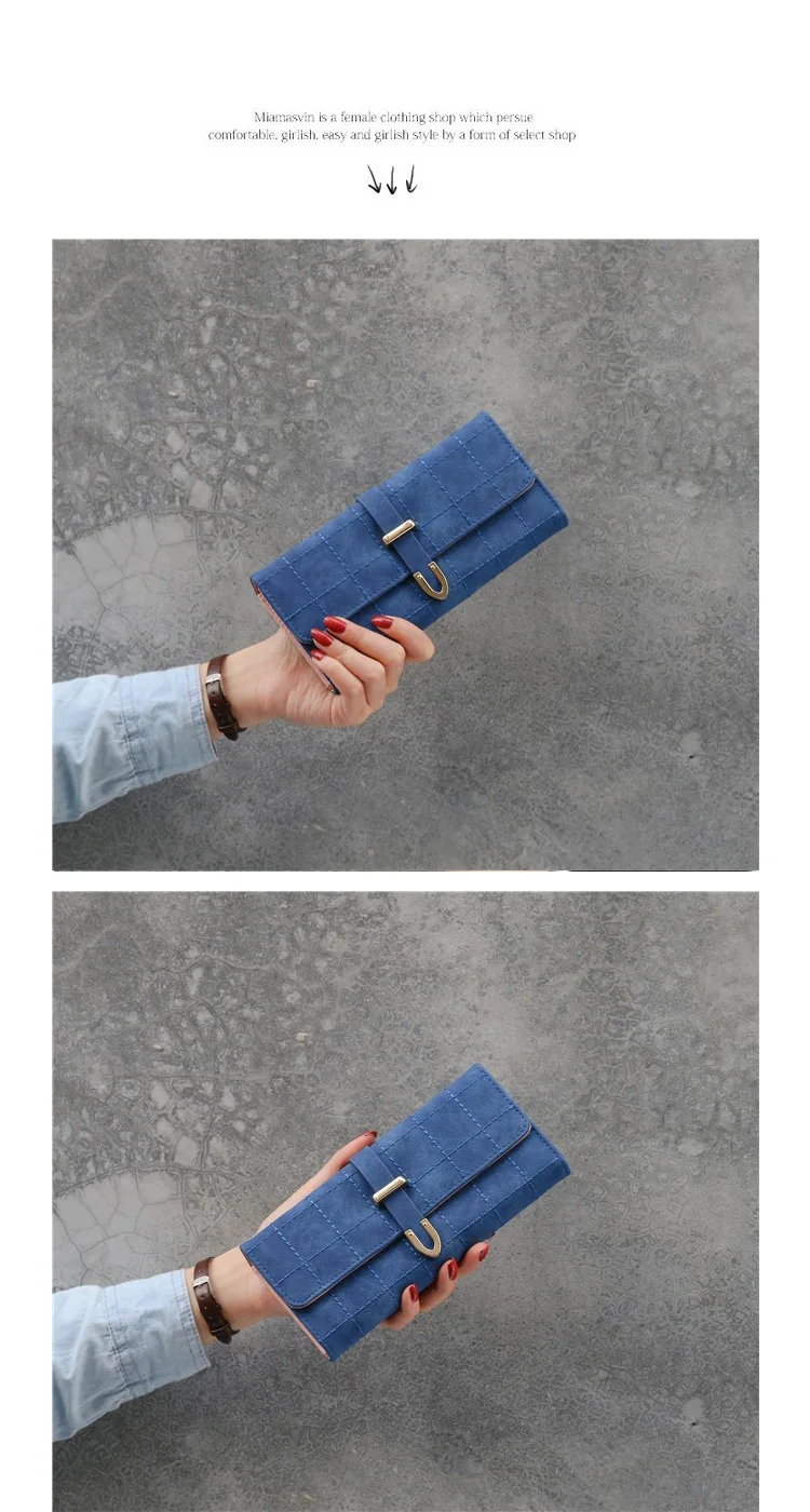 Модные длинные женские кошельки, Carteras Mujer, корейский стиль, на застежке, женские кошельки, элегантные женские вечерние клатчи, кошелек, Portefeuille