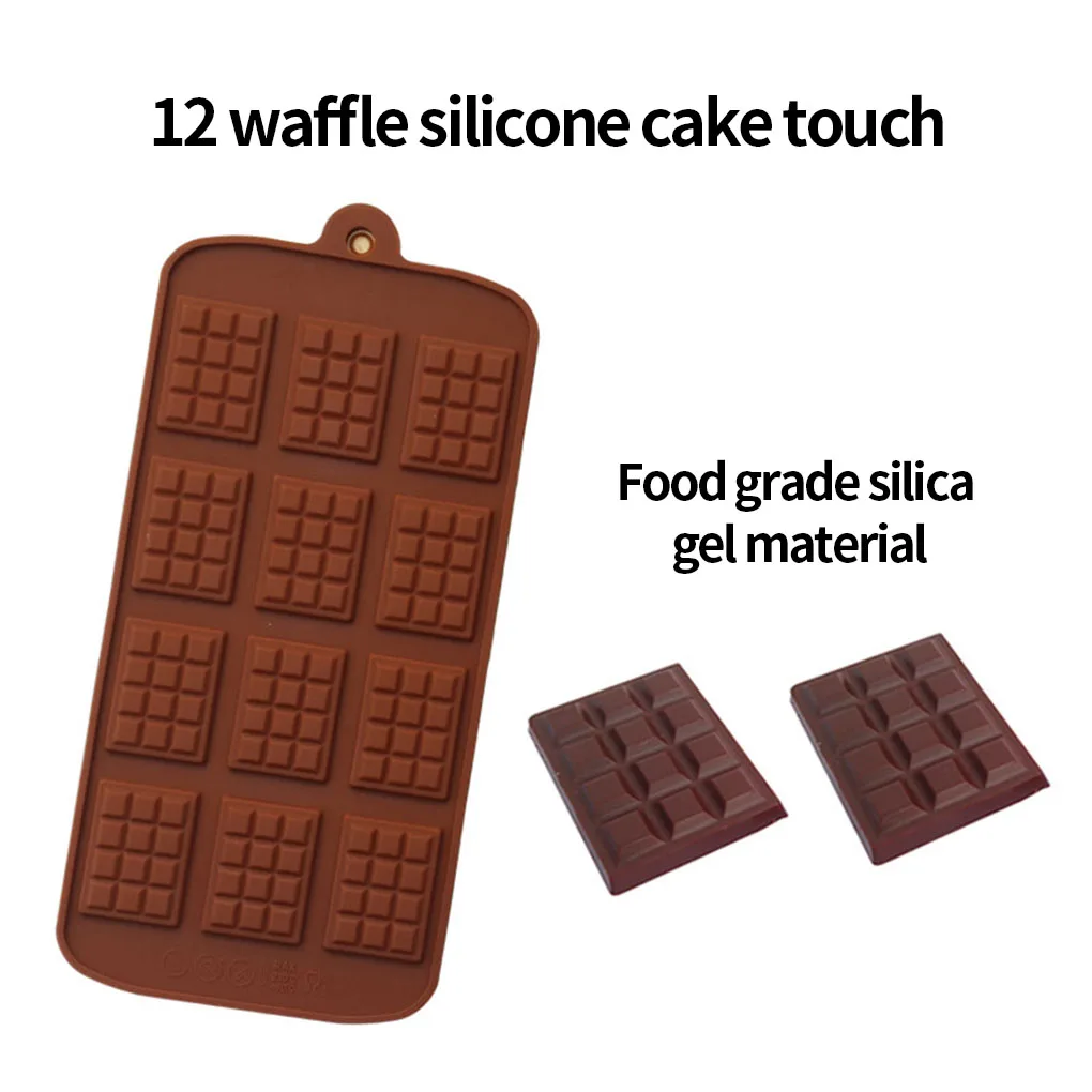 

Single Silicone Mold 12 Cells Chocolate Mold Fondant Patisserie Candy Bar Mould Cake Mode Decoration Kitchen Baking Accessories