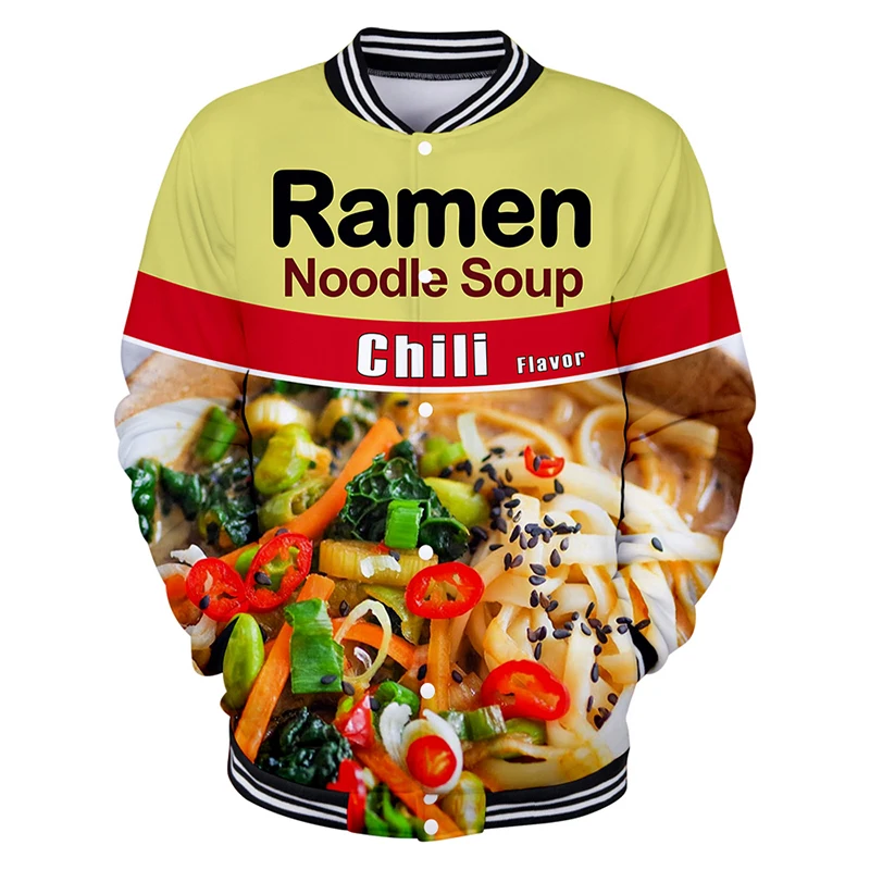 

Japan Ramen Noodle Soup 3d Baseball Jacket Coat Men Women Hoodie Sweatshirts Tops Hip Hop Long Sleeve Boys Girls Hoodies Jackets