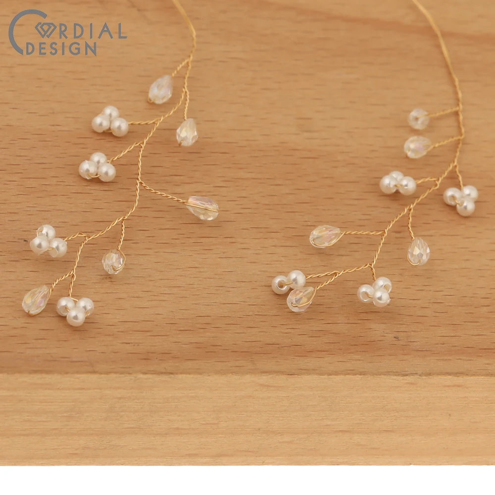 

Cordial Design 50Pcs Earring Accessories/Jewelry Findings Components/Hand Made/Imitation Pearl/Crystal Charms/DIY Jewelry Making