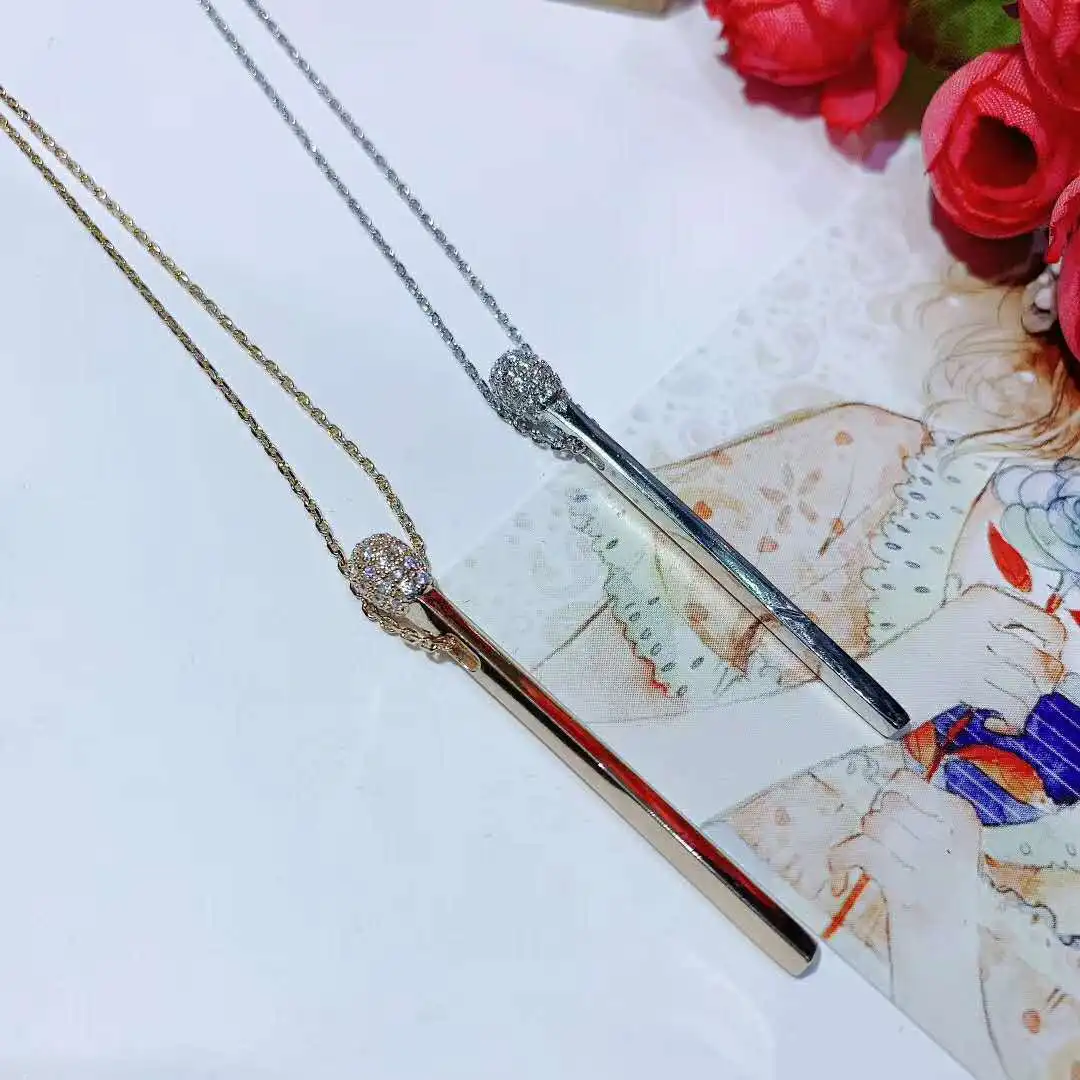 Platinum plus white Новинка, креативное серебряное ожерелье, цепочка для ключицы, трехмерная подвеска, женское ожерелье, ювелирные аксессуары - Окраска металла: Platinum plus white