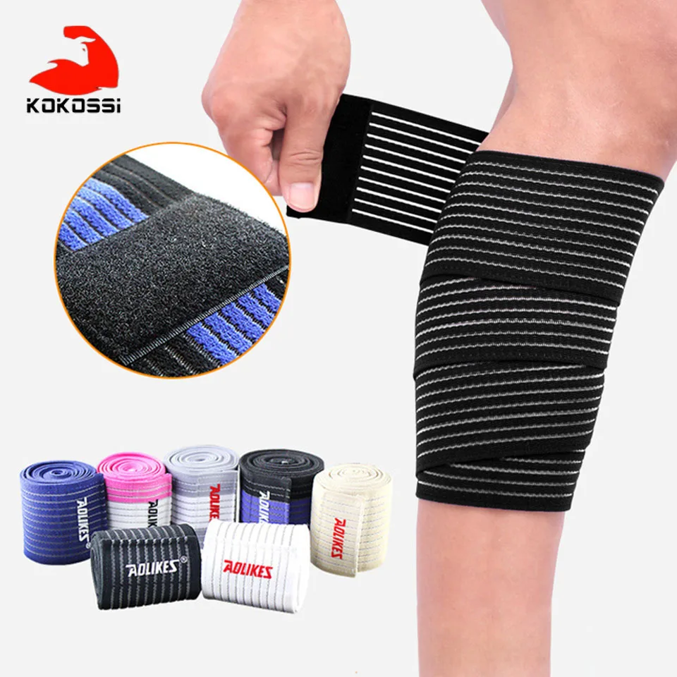 

KoKossi 1 шт. Aolikes 90/120/180 см * 7,5 см Колено наручные ботильоны ручной Поддержка Обёрточная бумага спортивная повязка сжатия ремень