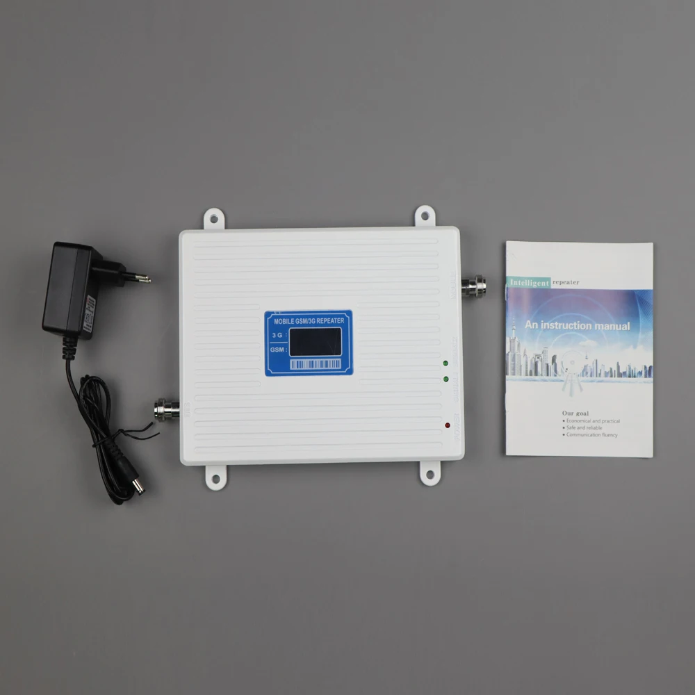 

ZQTMAX 2g 3G Signal Booster 900 gsm Repeater 65dB wcdma umts Signal Amplifier with 12dbi antenna