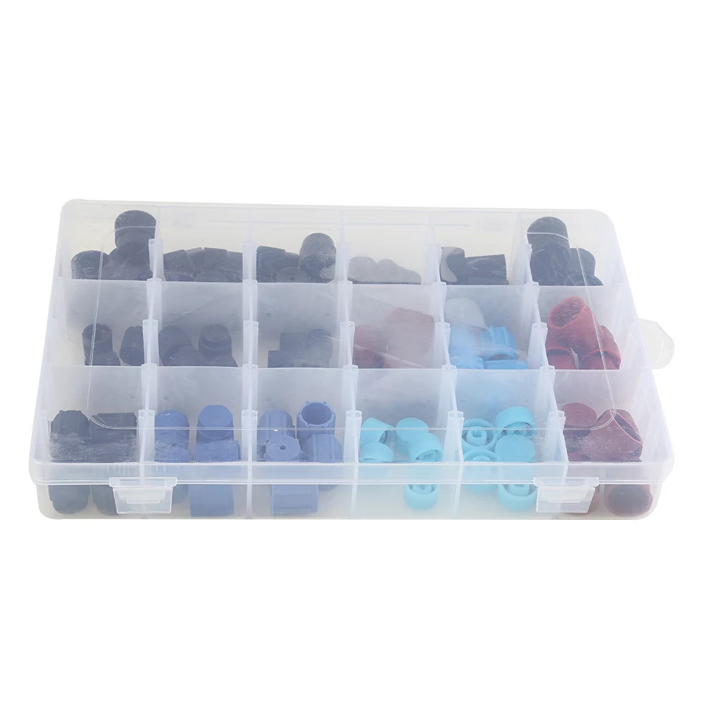 

90pcs Car A/C High Low Side Valve Core / Service Port Dust Cap Set Replacement Car Air Conditioning Repair Parts R134a R12