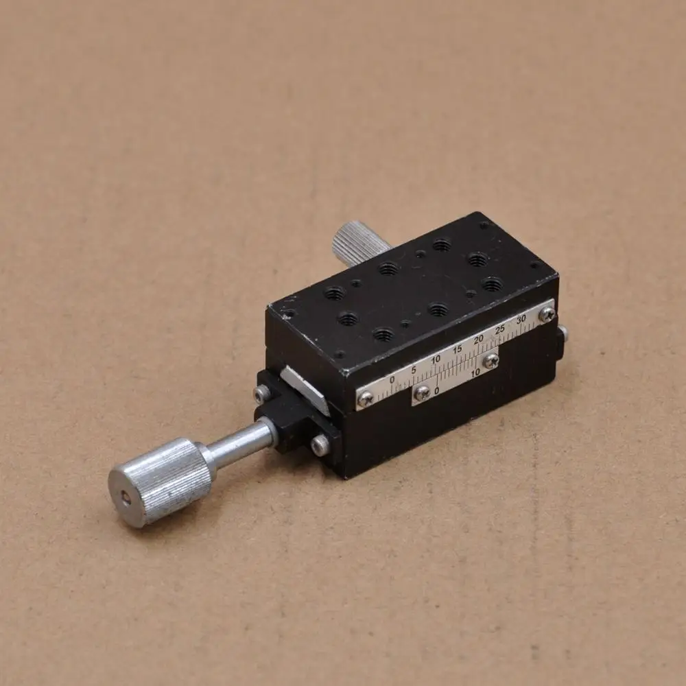 Y axis 25 * 50mm Misumi XSSL50 optical manual displacement platform dovetail groove screw-guided slide aluminum