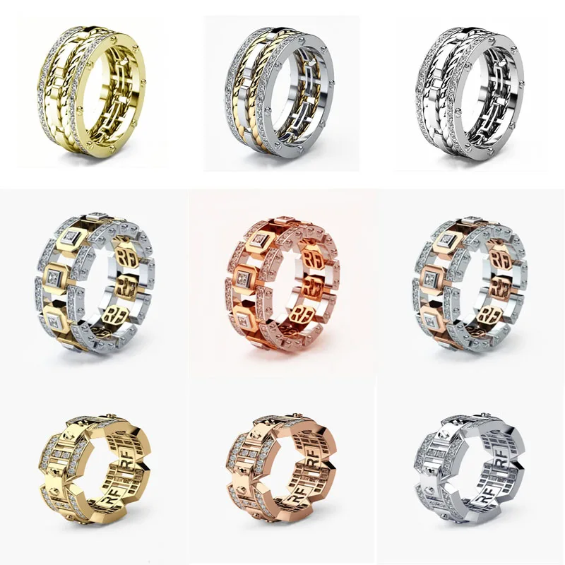 

Mifeiya Creative Hemp Pattern Two Circle Crystal Rings for Men Engagement Weeding Party Male Ring Jewelry Whole Sale