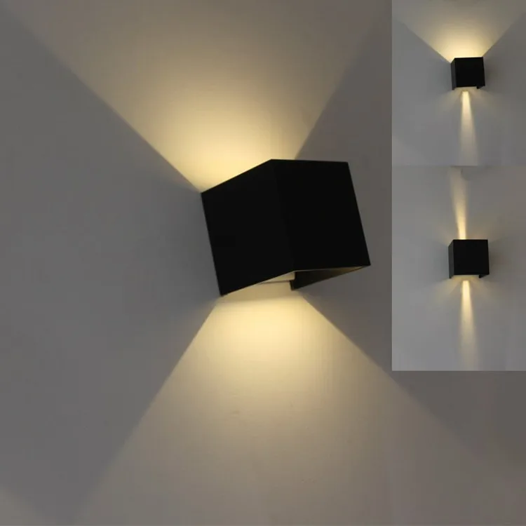 

2pcs 6w 10w IP65 cube adjustable surface mounted outdoor led light,led outdoor wall light, two side double-side led wall lamp