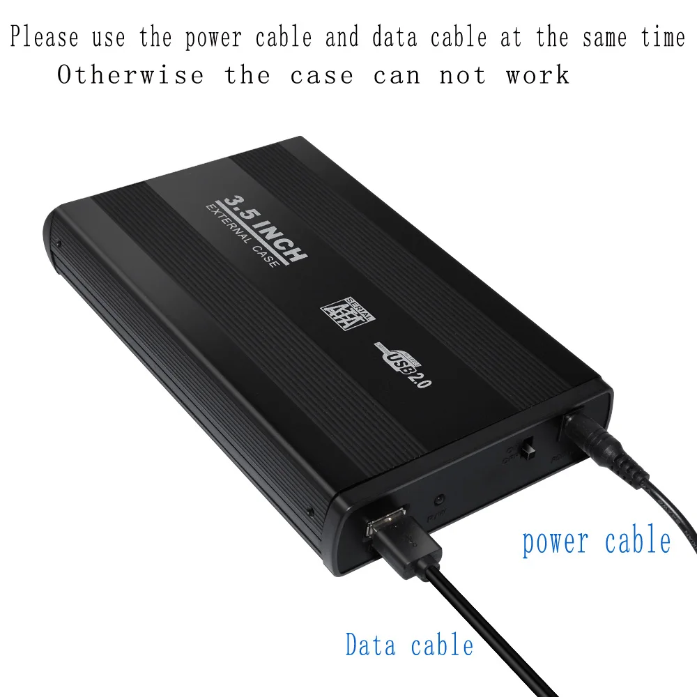 Корпус для внешнего жесткого диска DeepFox, 3,5 дюйма, USB 2,0/3,0 SATA ...