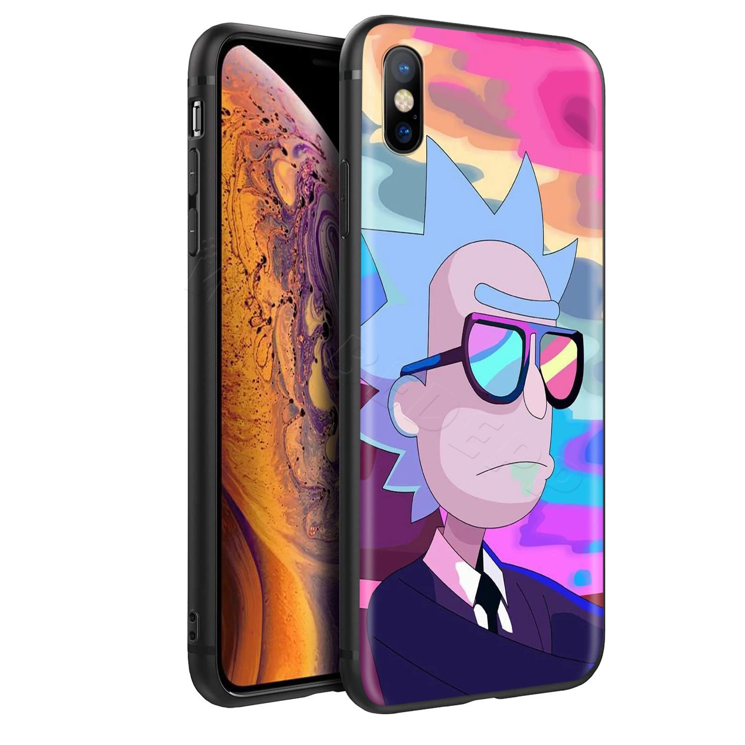 Чехол Webbedepp Ricky Morty Art для Apple iPhone 11 Pro XS Max XR X 8 7 6 6S Plus 5 5S SE