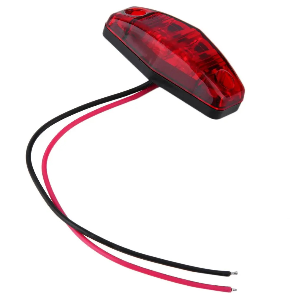 

Hot1 pc LED Trailer Truck 2 Diode 1x2.5 Surface Clearance Side Marker Light Submersible Width lamp Clearance Lamp Car Styling
