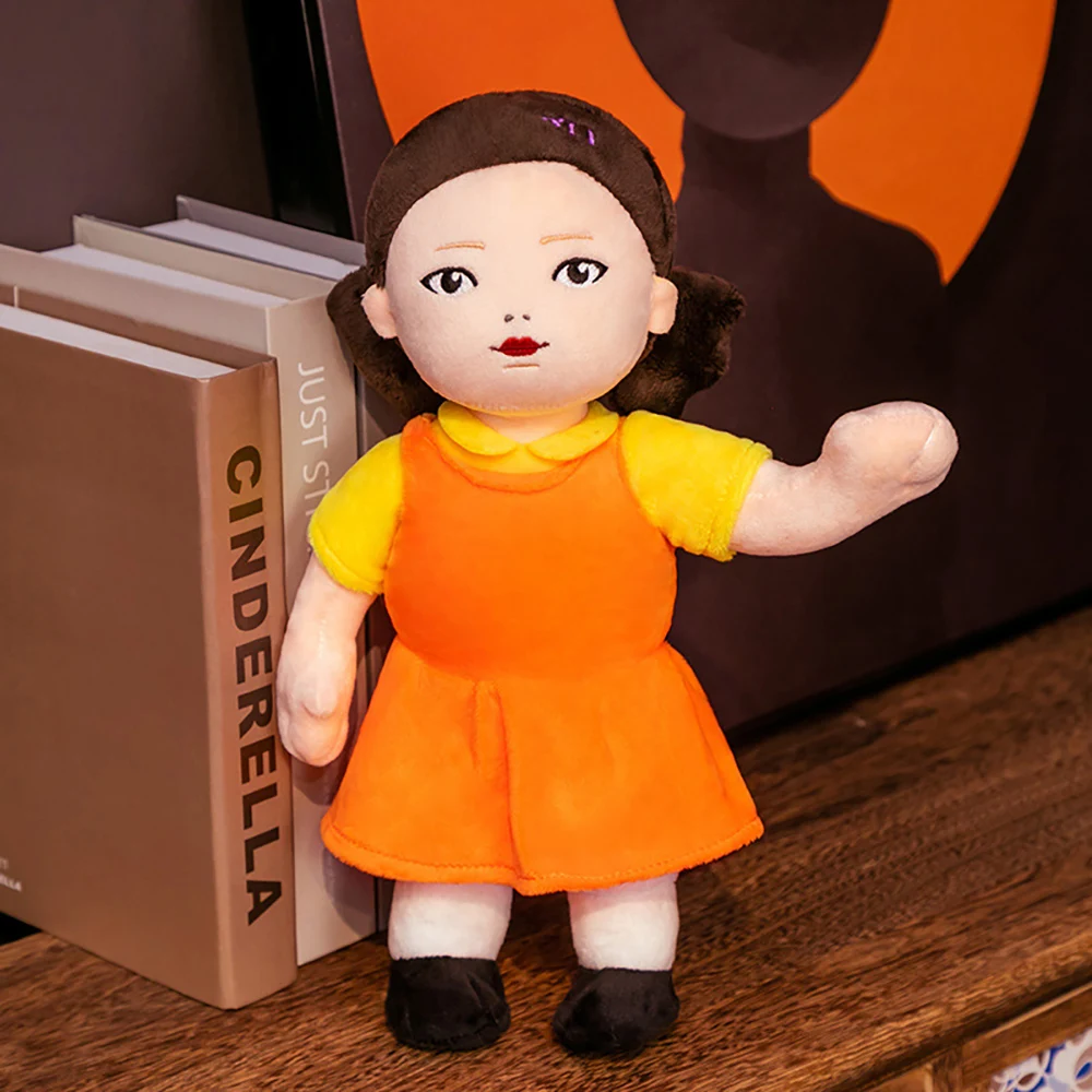 

40 см игра кальмар 123 деревянный человек плюшевые игрушки корейские кавайные мягкие куклы детские плюшевые светящиеся Куклы Игрушки для дев...