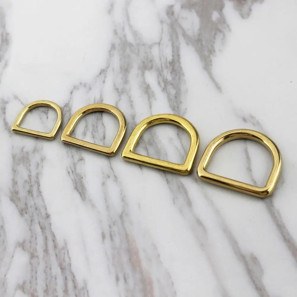 Твердая латунь литой такелаж D Кольцо седло ошейник для питомцев Ремни жгута ди