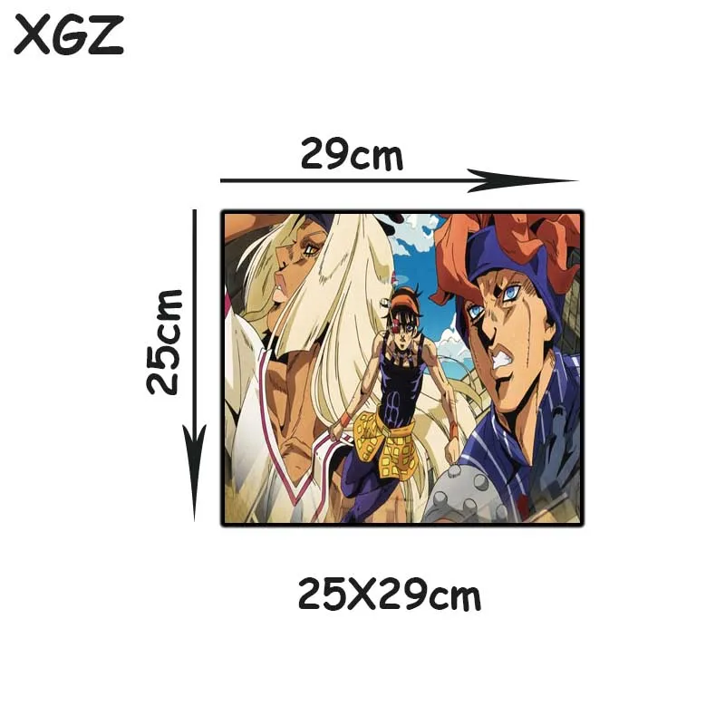 

XGZ Customized Japanese Anime Large Mouse Pad Black Lock Edge JoJo's Bizarre Adventure Computer Keyboard Table Mat Non-slip Xxl