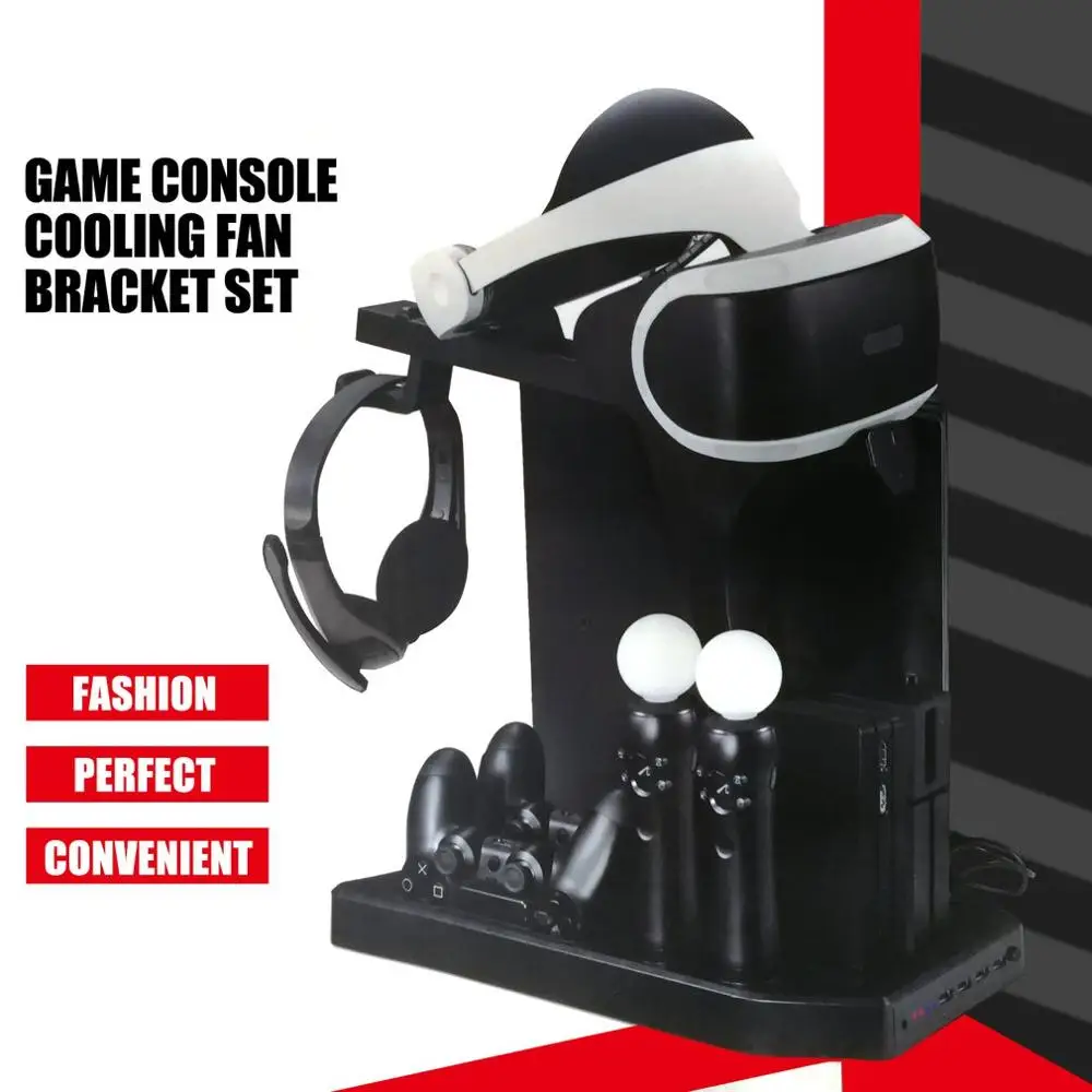 Витрина для PSVR PS4 Pro Slim с подставкой зарядки VR Playstation 4 вертикальная подставка