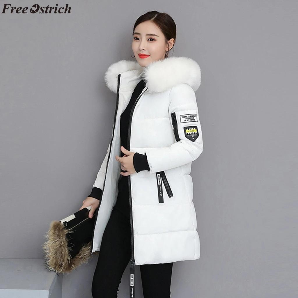 Женское пальто средней длины SAGACE толстая парка с кроличьим мехом Зимняя