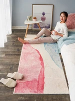 nordic modern art carpet pink blue creative bedroom living room rectangular mat