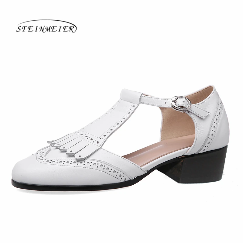 Женские сандалии из натуральной кожи на плоской подошве с бахромой броги розовые