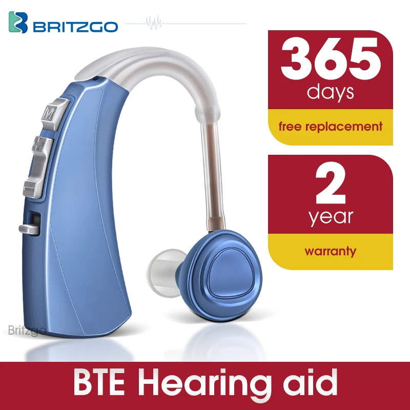 Britzgo  Magnetic Suction Charging Deaf Hearing Aid,Mini Wireless Invisible Digital Noise Reduction Sound Amplifier VHP-1220